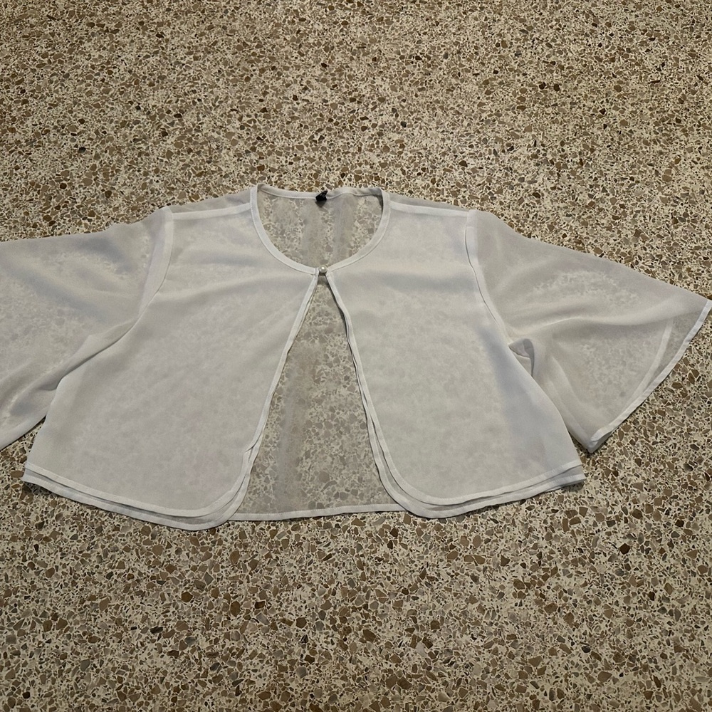 Sheer White Bolero Jacket